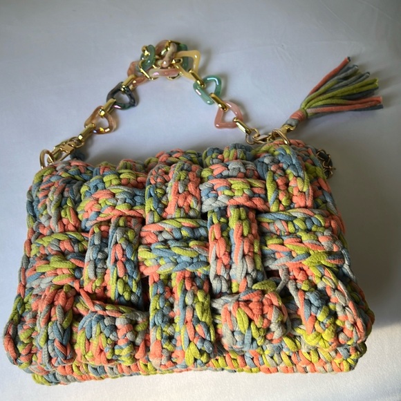 ❌SOLD❌ Classic Hand Crafted Crochet Handbag/Crossbody-Multi Color Combo. - Picture 15 of 15